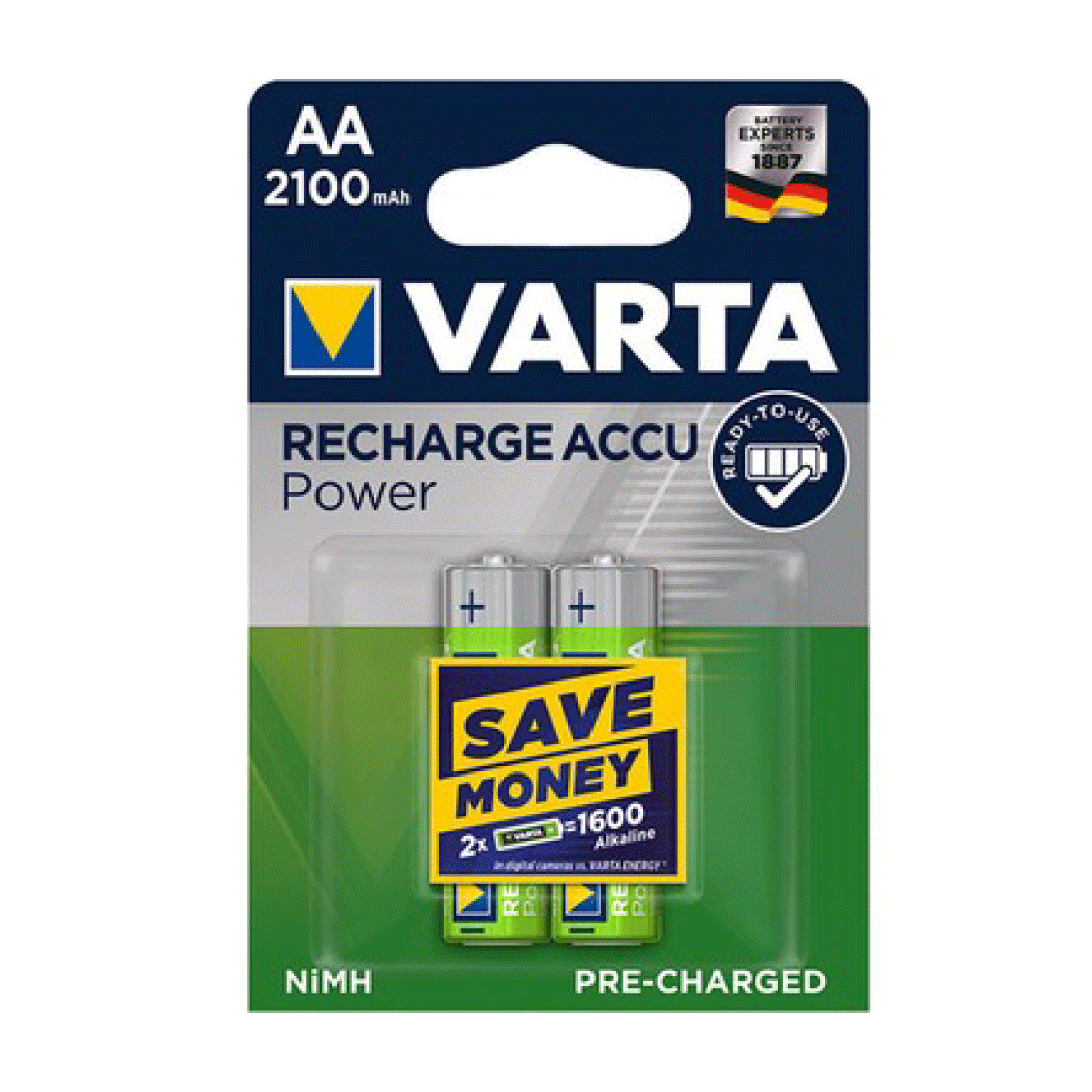 Varta Şarjlı Pil 2'li Kalem AA 2100 Mah