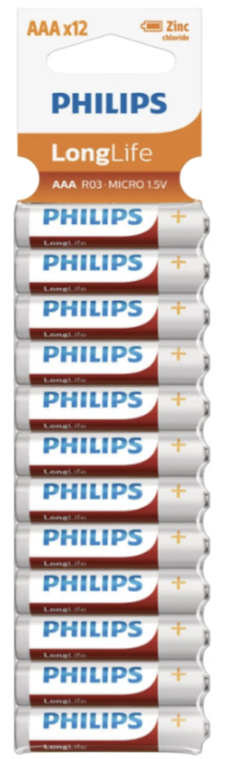 PHILIPS LONGLIFE AAA  İNCE PİL 12 Lİ PAKET