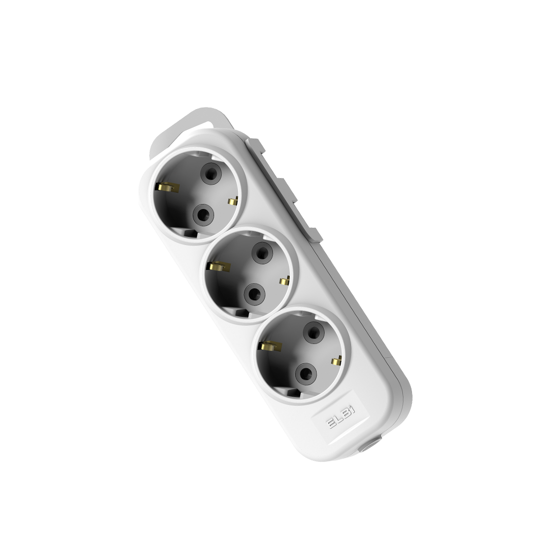 Elbi 3’lü Çocuk Korumalı Topraklı Grup Priz Klemensli