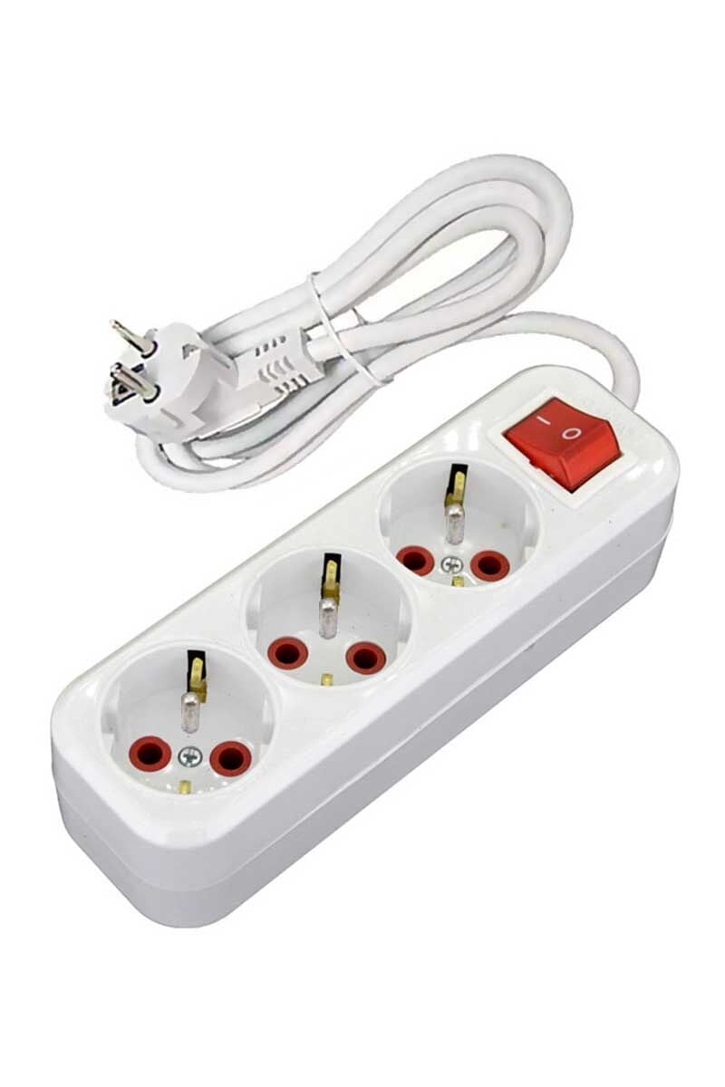 Alkan 3'lü Anahtarlı UPS li Topraklı 3 Mt Grup Priz