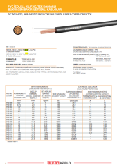 Alkan NYAF Alçak Gerilim Enerji Kablosu H07V - K 1 X 6 mm Lila 100 Mt