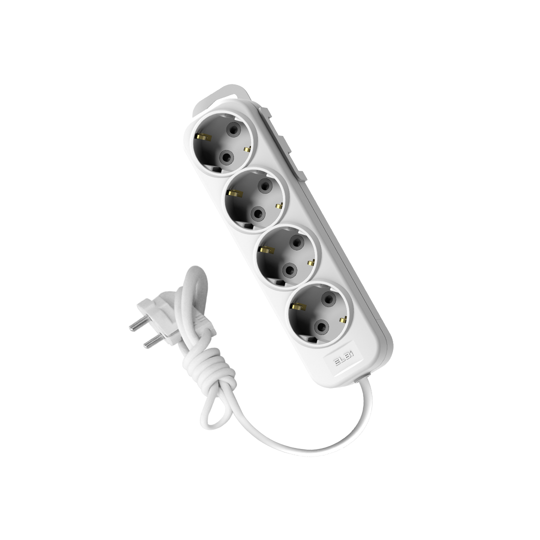 Elbi 4’lü Çocuk Korumalı Topraklı Grup Priz 2 Mt